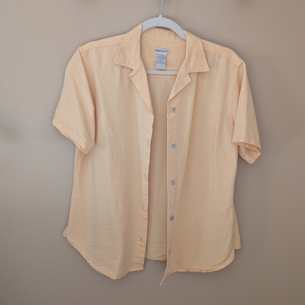 VTG Linen-Blend Camp Shirt